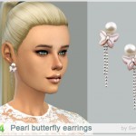 Pearl Butterfly Earrings by Severinka