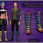 Knee High Plate Boots by Srsly Sims