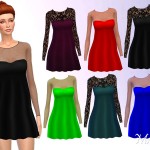 Sheer Mini Dress by Ms_Blue at TSR