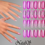 Silver Design Nails Collection by NataliS at TSR