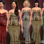 Xmas Wish Belted Sequin Gown by Cleotopia at TSR