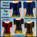 Snow White Medieval Top -Original Content-