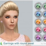 Round Jewel Earrings by Severinka