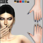 Fame Nails by Haut Fashion Sims 4