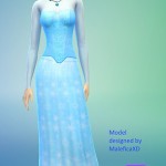Elsa's Snow Queen Top and Skirt by molliesdollies at Sims 4 Studio