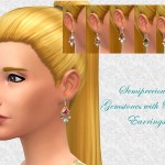 Semiprecious Gemstone and Pearl Earrings by alin22 at TSR
