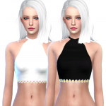 Plain Halter Crop Tops (With Daisies) by littlebigshortie
