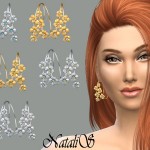 Hoop Flower Earrings by NataliS at TSR