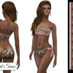 Color Ruffle Cheetah Bikini by NyGirl Sims