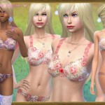 Rose Lace Lingerie Set by Mythical Sims