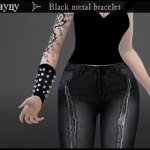 Black Metal Bracelet by Hayny
