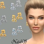 Triple Flower Earrings by NataliS at TSR