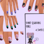 Paint Dripping Nails by Sirensimmer