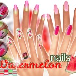 Watermelon Nails by Pinkzombiecupcakes a TSR