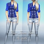 Lace Jeans Shirt by Apathie at TSR
