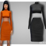 Verity Polo Neck & Pencil Skirt by Sentate at TSR
