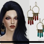 Shield Earrings by Leah_Lillith at TSR