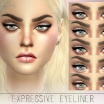 Expressive Eyeliner by Pralinesims at TSR