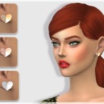Diamond Stud Heart Earrings by Feyona at S4S