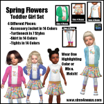 Spring Flowers Toddler Set -Original Content-