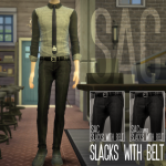 Slacks With Belt by SAC