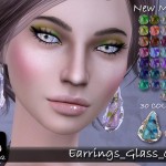 Earrings Glass 01 by tatygagg at TSR