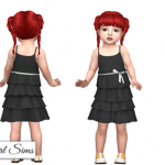Layered Tank Dress with bow by NyGirl Sims