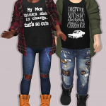Chisami Plaid Accessory Shirt for Toddlers by Lumy Sims