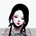 Switch toddlers Hair by sweets