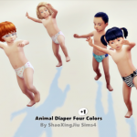 Animal Diapers by ShaoXingJiu Sims 4