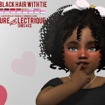 Curly Black hair with Tie by Coupure Electrique