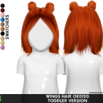 Wings Hair OEO120 Toddler Conversion by RedHeadSims