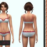 Lace and Bow Lingerie Set by NyGirl Sims