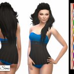 Strapless Skirted Swimsuit by NyGirl Sims