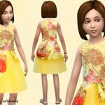 Yellow Silk Dress by Just For Your Sims