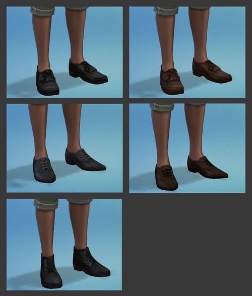 Mens Dress Oxfords by auntielynds | Sims 4 Nexus