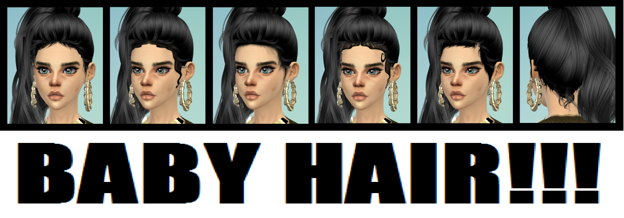 Sims 4 Baby Hair Edges CC