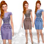 Short Peplum Dress by EsyraM at TSR