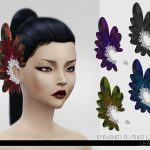 Emblished Feather Earrings by Leah_Lillith at TSR