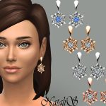 Shining Snowflake Earrings by NataliS at TSR