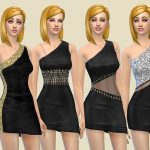 Asymmetric Black Dresses by Birba32 at TSR