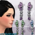 Flower Petals Earrings by paulo-paulol at TSR