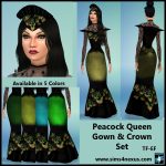 Peacock Queen Gown & Crown Set -Original Content-
