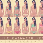 Ruffle Swimwear Recolors at Vintage Sims