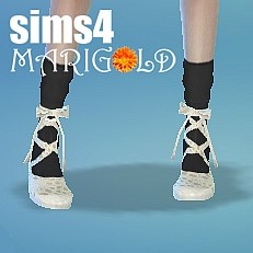 Ribbon Ballet Shoes by Marigold - Sims 4 Nexus