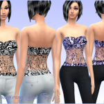 Shimmering Lace Top by Shara 4 Sims