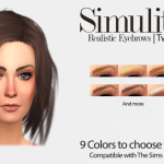 Realistic Eyebrows Two by Simulite