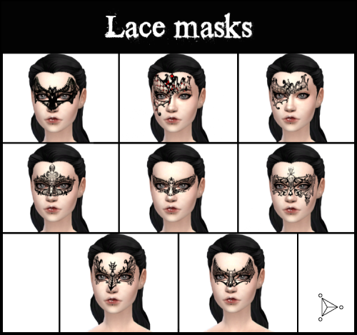 Lace Masks by Hayny - Sims 4 Nexus
