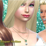 Single Pearl Necklace by Mythical Sims