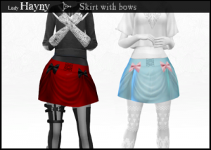 Skirt with Bows by Hayny | Sims 4 Nexus